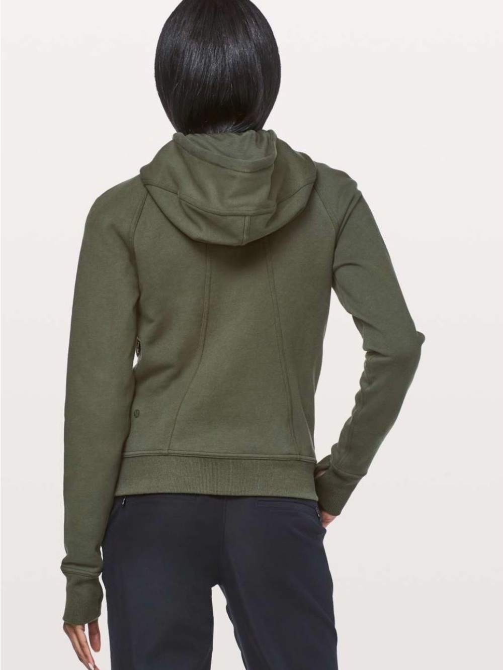 NEW Lululemon Huddle & Hustle Game Day Full Zip Hoodie Olive Camo Green Size 8 - Picture 2 of 9